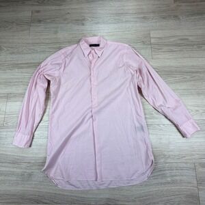 Polo Ralph Lauren Pink Striped Cotton Button Down Shirt Dress Sz 10 Long Sleeve